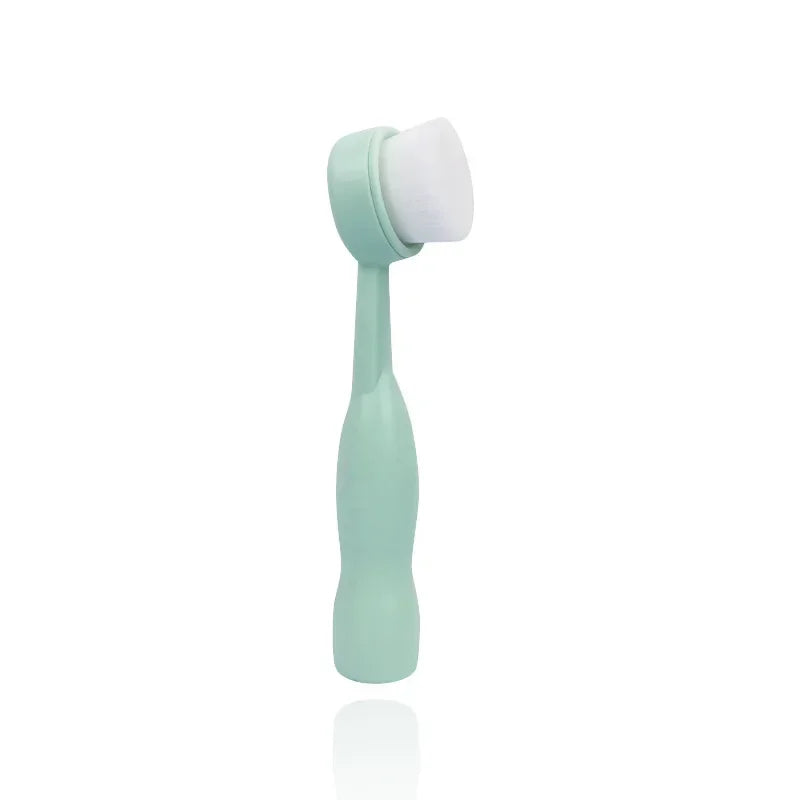 Facial Cleansing Brush Soft Bristles Manual Long Handle Flat Bottomed Standing Deep Face Cleaning Brush Limpieza Facial Skincare