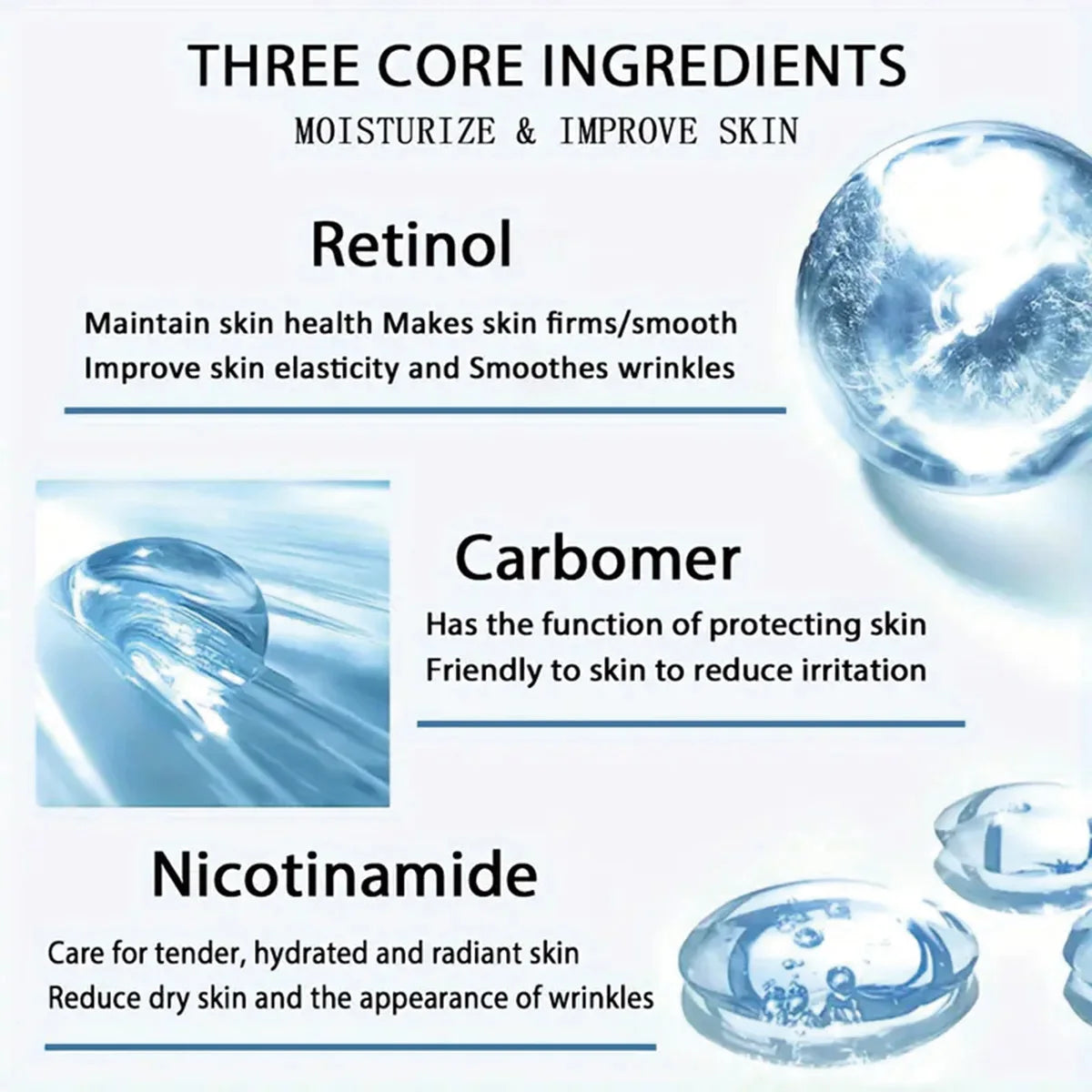 Niacinamide facial essence, brighten skin tone, firm skin, moisturize skin, reduce dullness