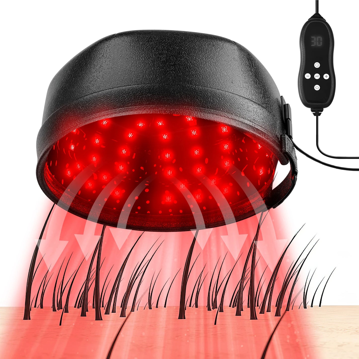 120 Diodes Hair Growth Laser Cap 850nm 660nm Anti Hair Loss Stress Relief Infrared Light Relaxation Therapy 4 Levels Pluse Mode
