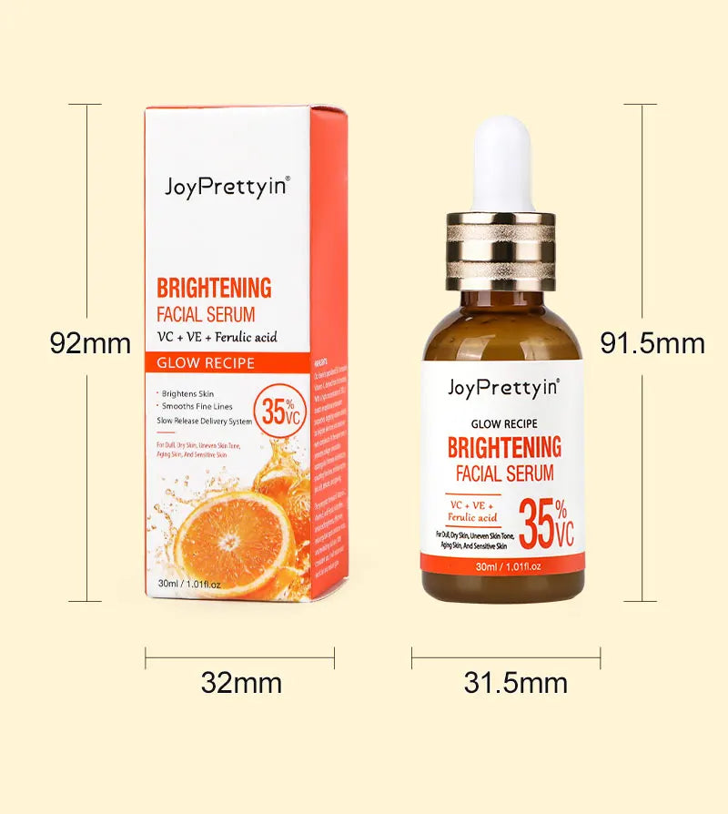 Vitamin C Whitening Facial Serum Fade Dark Spots Hyaluronic Acid Moisturizing Repair Dull Face Essence Skin Care Products