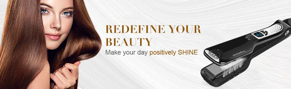 Professional Hair Straightener Steam Flat Iron Straightening Brush Electric Hair Brushes Ceramic Tourmaline Vapor Straighteners