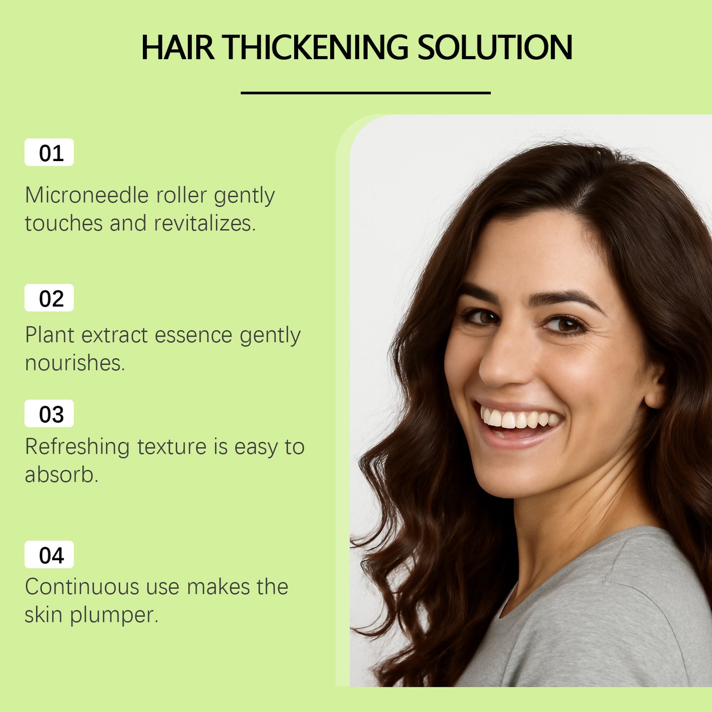 5ML/6 PCS Hair Roller Serum Set Gentle nourishes the scalp and cares for the softening Scalp & Hair care Daily Care Scalp Serum