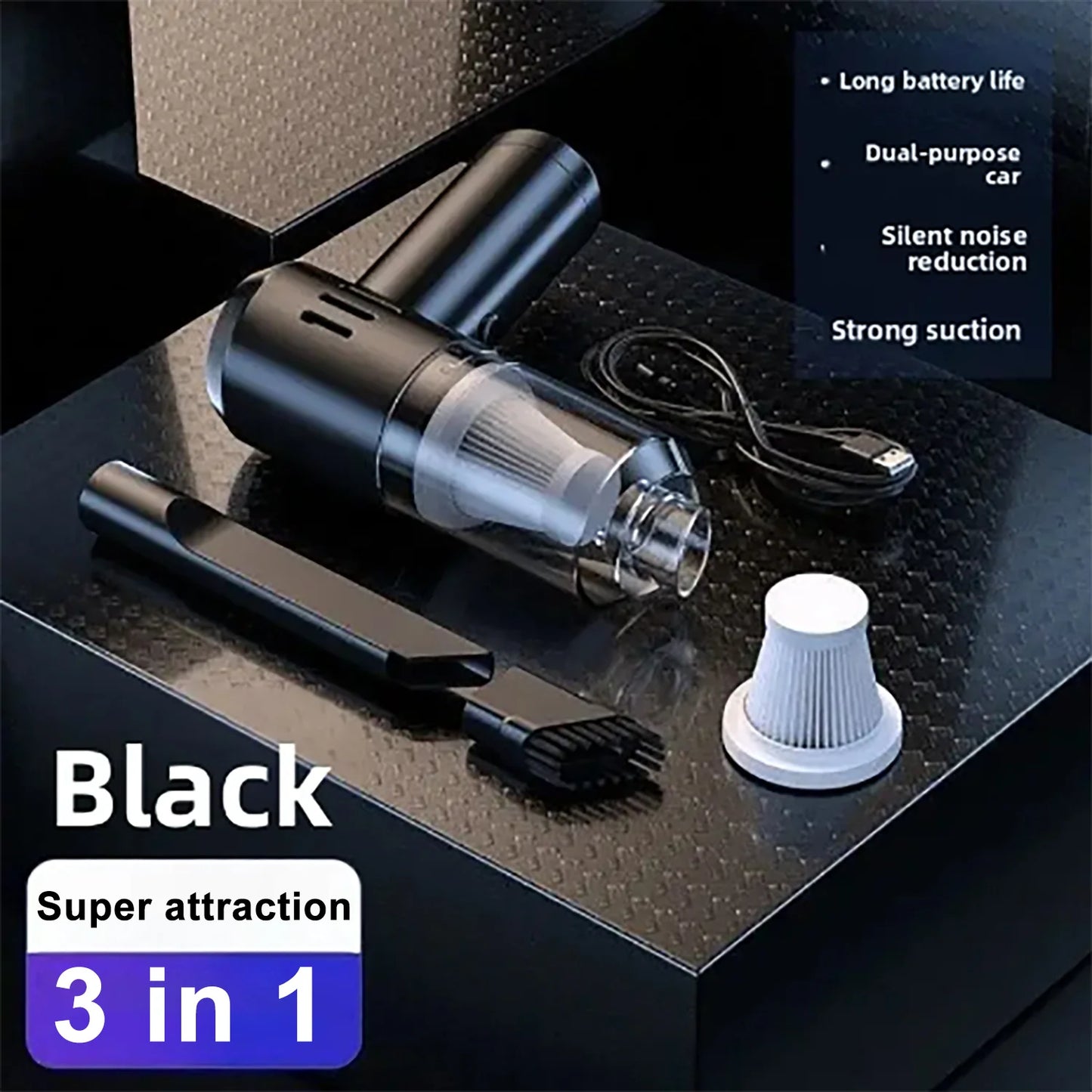 18000PA Car Vacuum Cleaner Mini Portable Duster Handheld Cleaning Machine Home Appliance Powerful Wireless Vacuum Cleaner