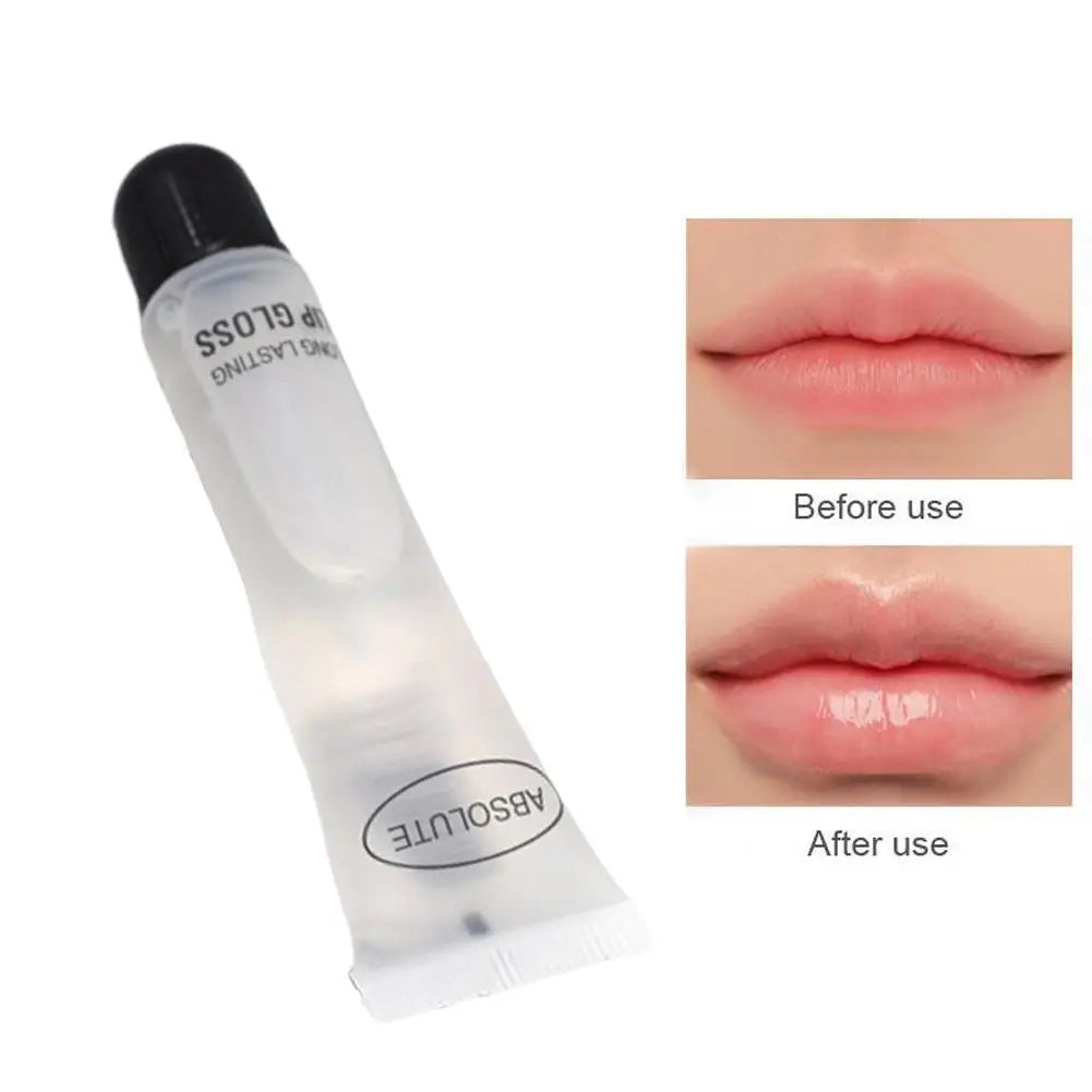 Clear Hydrating Lip Oil in Soft Tube - Moisturizing Treatment to Reduce Lip Lines & Heal Cracked Lips, Non-Sticky 18ML