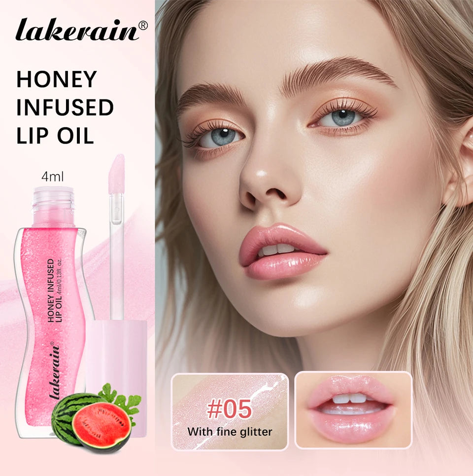 Moisturizing Lip Gloss Oil Nourishes Hydrates Glossy Lips Care Lipstick Plumping Exfoliating Pink Plumping Gloss Oil Makeup