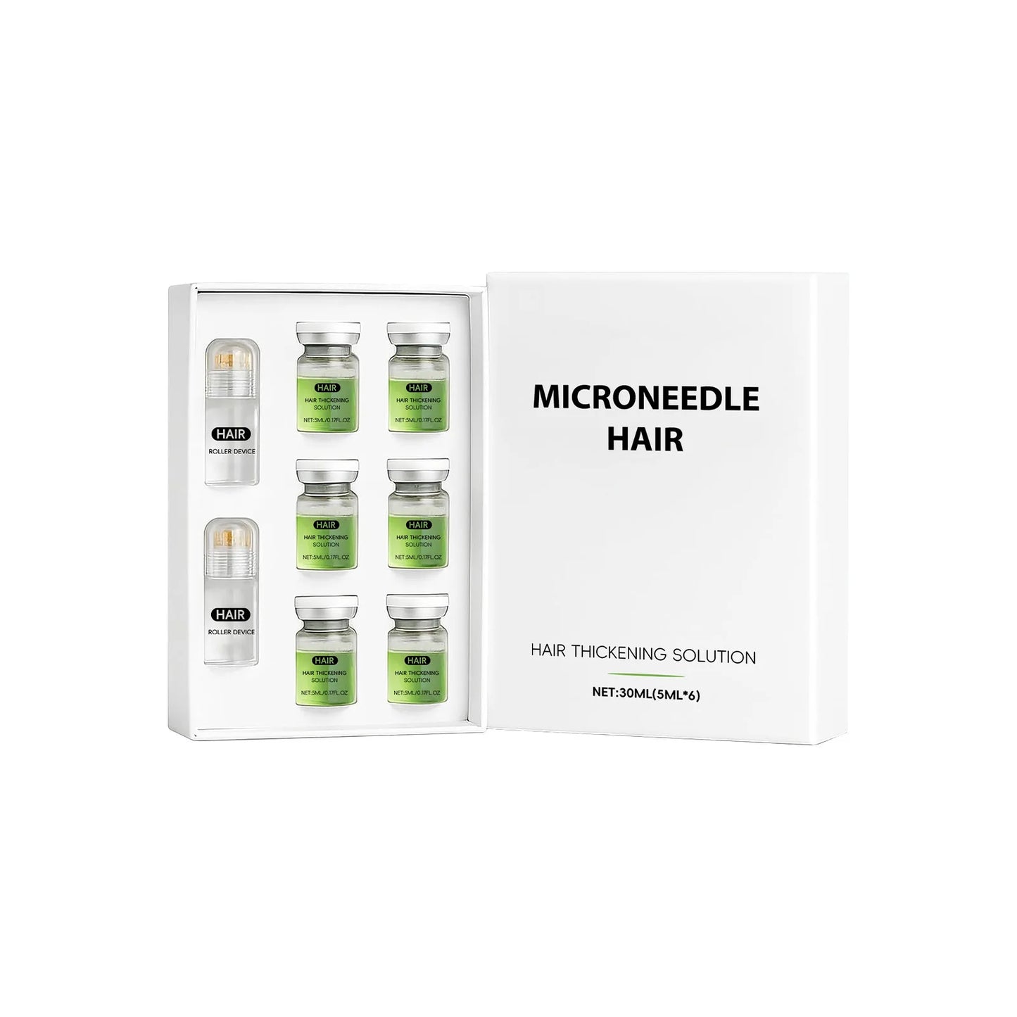 5ML/6 PCS Hair Roller Serum Set Gentle nourishes the scalp and cares for the softening Scalp & Hair care Daily Care Scalp Serum