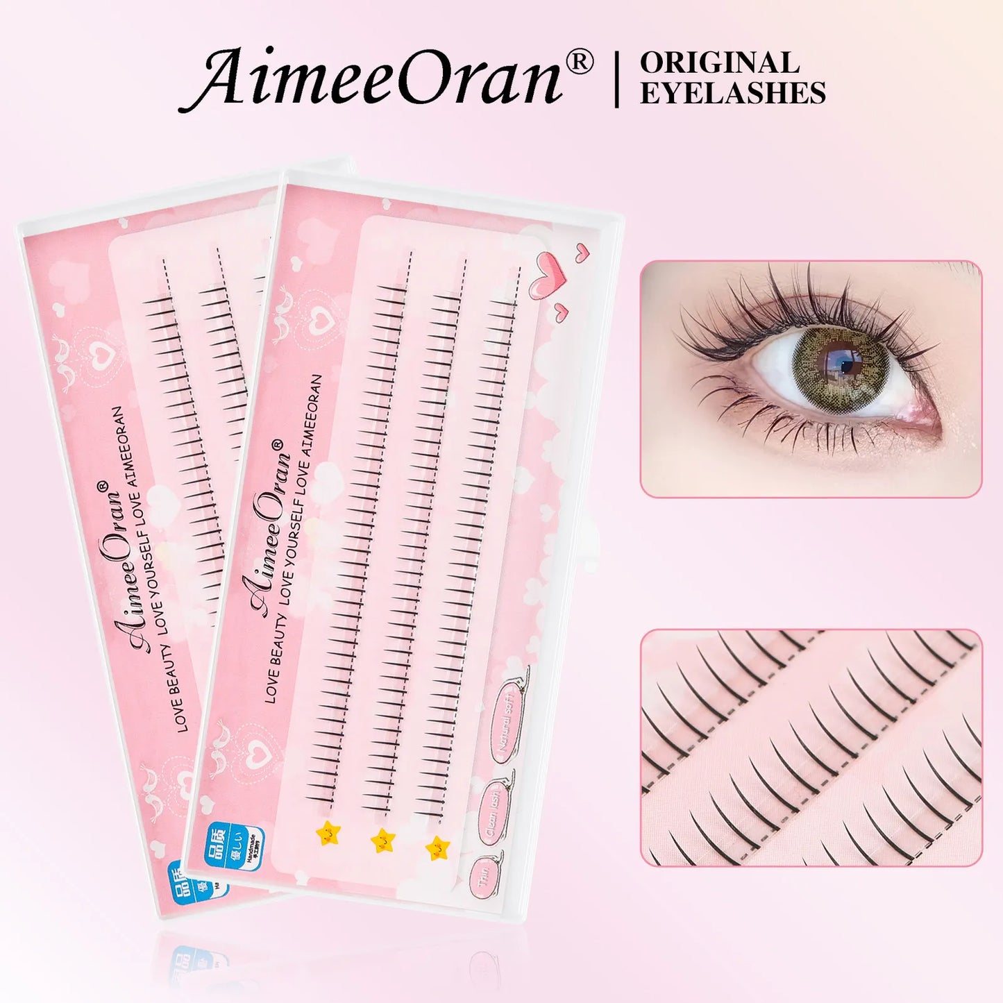 I Shaped Black Lower Eyelash Comic Eye Lashes Natural Bottom Lashes Soft Manga Clusters Lashes for Women Girls