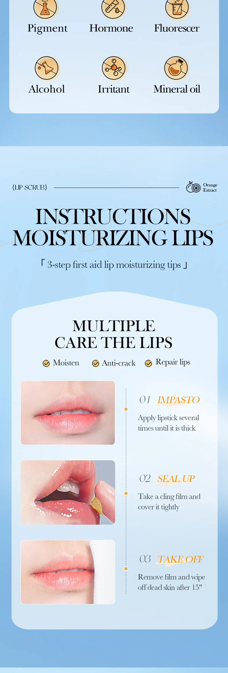 SADOER Fruit Series Strawberry Lip Scrub Dead Skin Moisturizes Brightening Lip Color, Makes Lips Pink