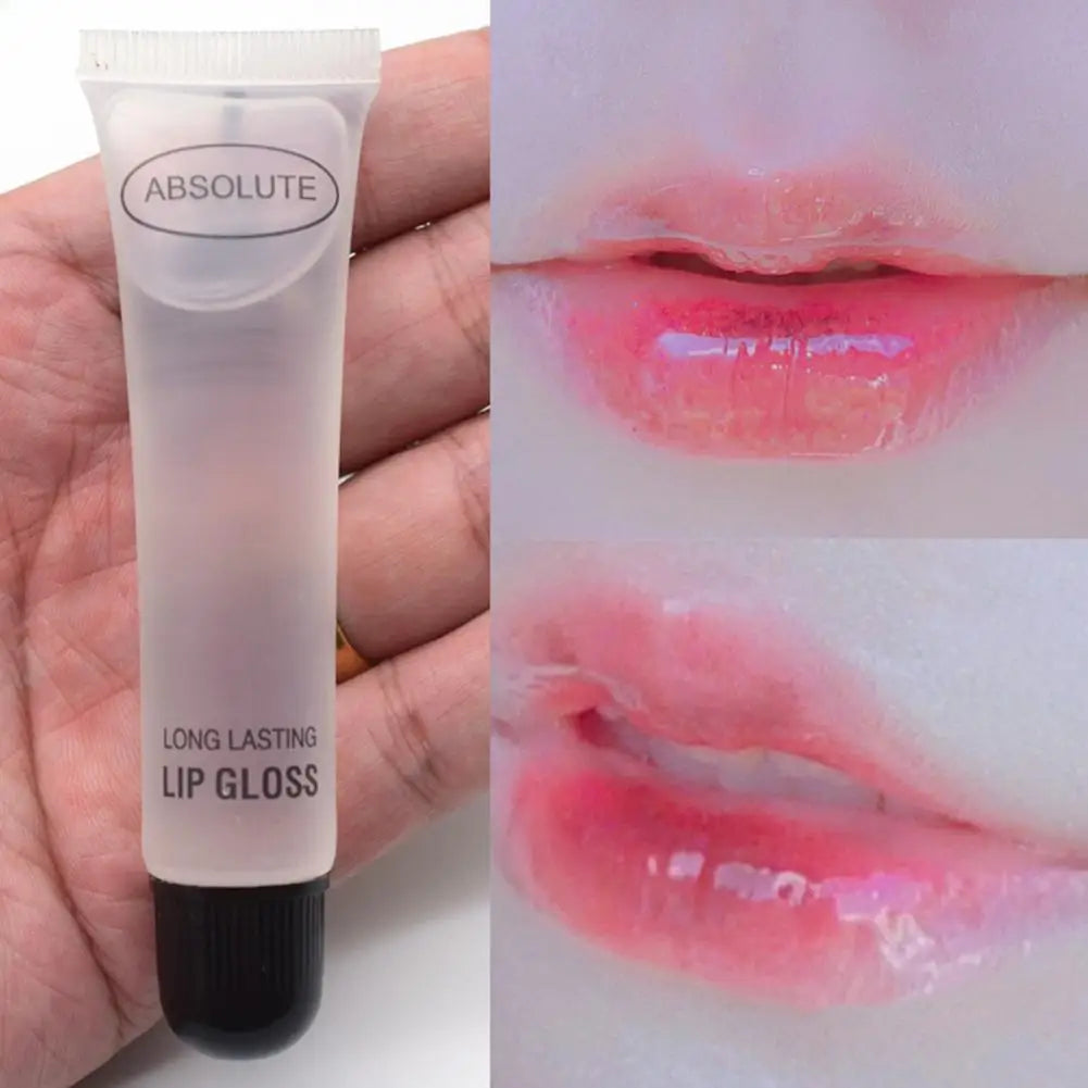 Clear Hydrating Lip Oil in Soft Tube - Moisturizing Treatment to Reduce Lip Lines & Heal Cracked Lips, Non-Sticky 18ML