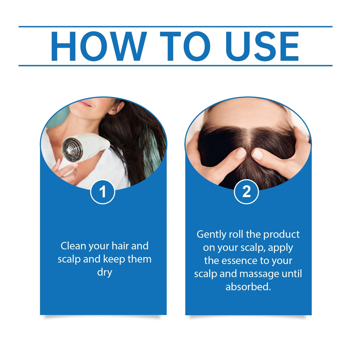 Fast Hair Growth Serum Nourish Hair Follicle Massage Scalp Care Essential Oil Roller Improve Dry Frizzy Hair Smoothing Essence