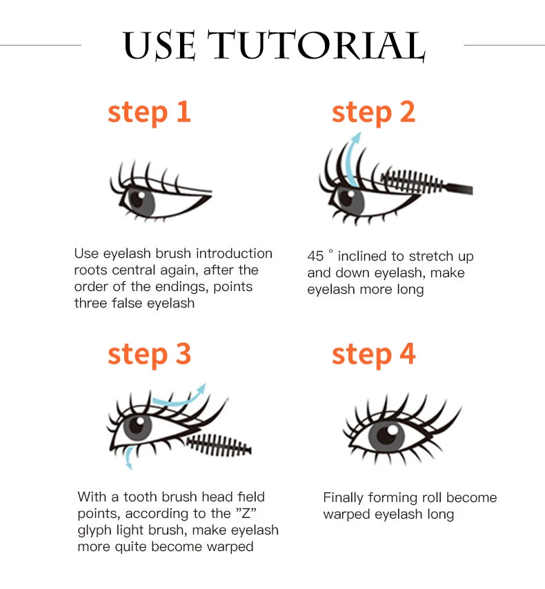 Mascara Waterproof Smudge Proof Elongate Eyelashes Makeup Tool, Natural Thick Curling, Rhinestone Decorative Shell