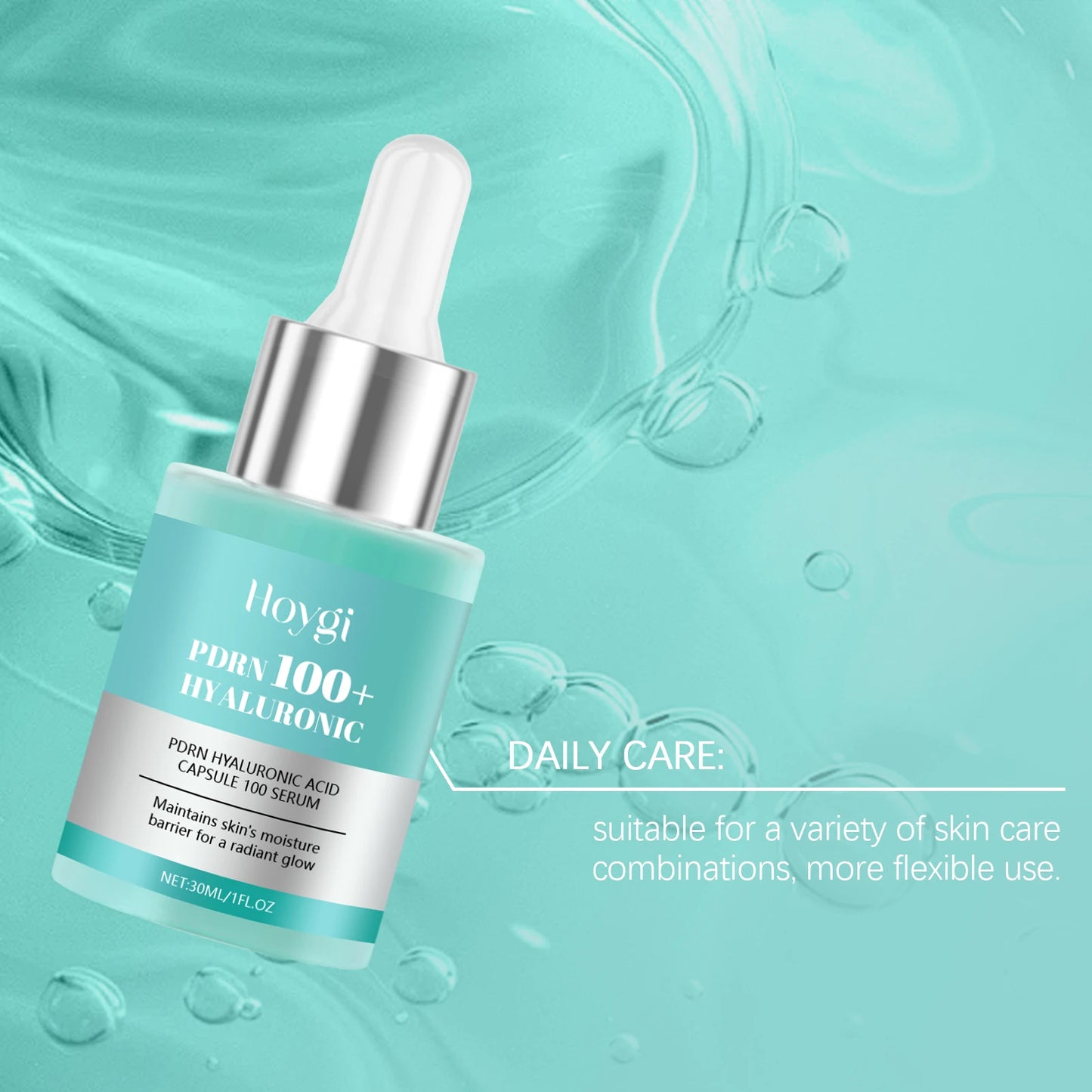 Hoygi 30ml Hyaluronic Acid Hydrating Serum Deep Moisturize Firm Brighten Relieve Dry Skin Boost Elasticity Even Tone Face Essenc