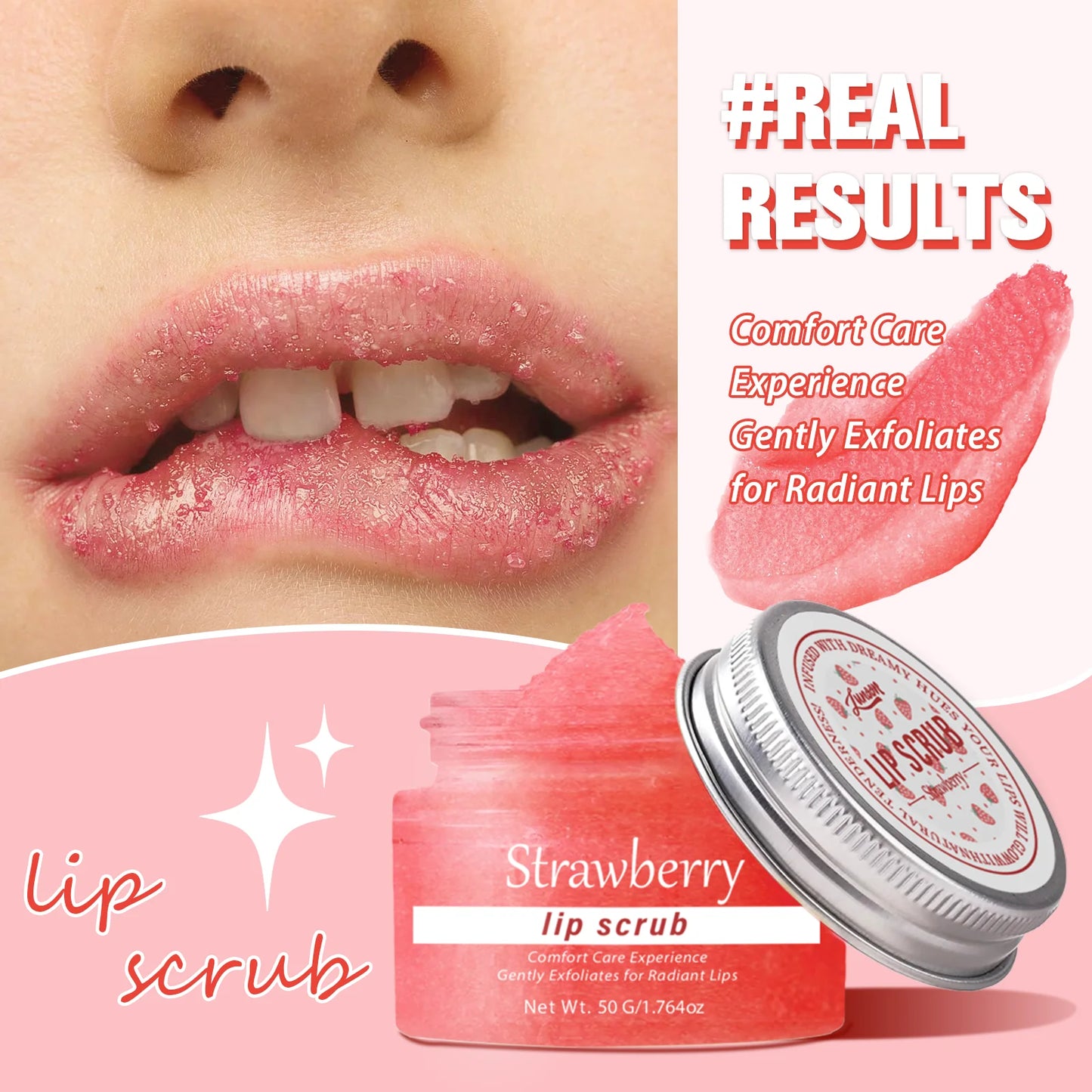 Lip scrub 50g brighten exfoliating lip  raspberry vanilla coconut watermelon lip moisturizing gift for women