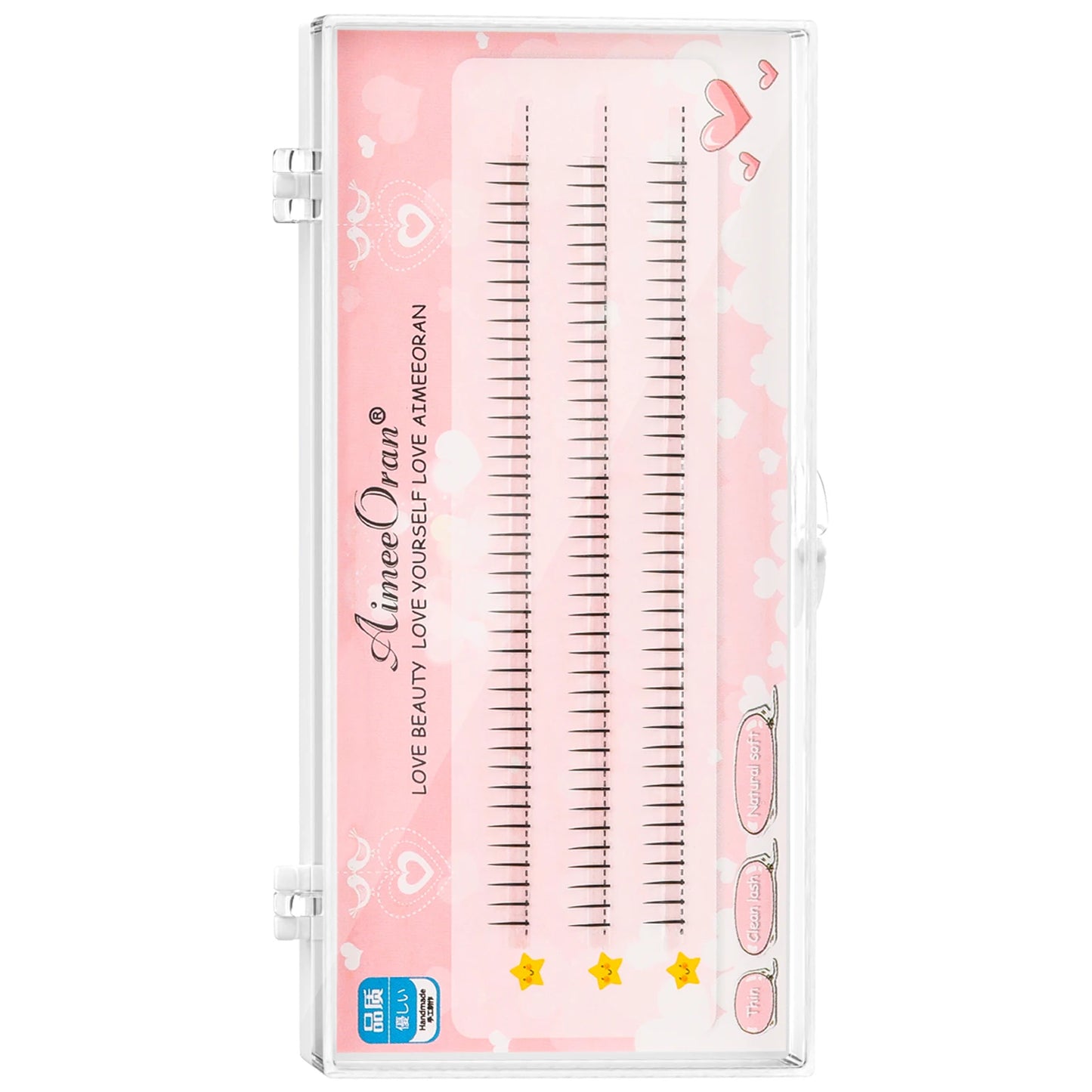 I Shaped Black Lower Eyelash Comic Eye Lashes Natural Bottom Lashes Soft Manga Clusters Lashes for Women Girls