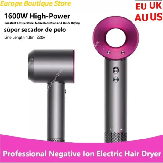 2026 Professional Hair Dryer Fast Dry Ionic Hair Dryer No Hair Flick 1600W High-Speed Blow Dryer for Salon Home Use