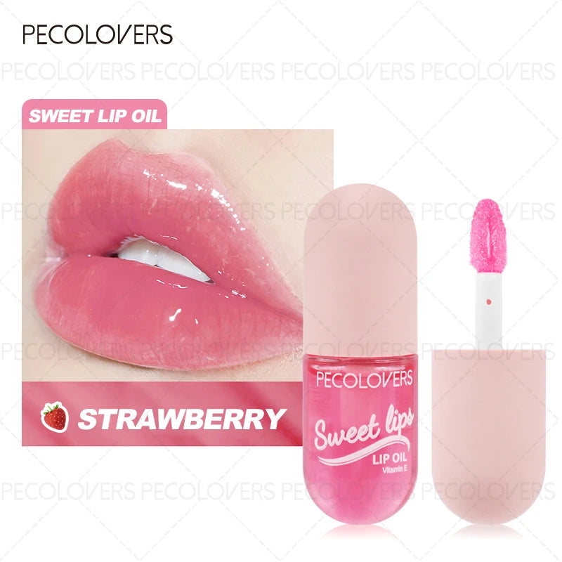 1PC Moisturizing Lip Gloss, High Gloss, Non-sticky, Lightening Lip Lines, Fruity Flavor, Suitable for Autumn and Winter Use
