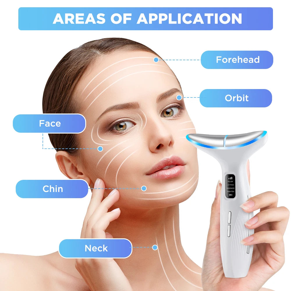 Microcurrent Neck Beauty Device  3 Massage Modes Face Lifting Firming Massage Neck Beauty Instrument Tighten Skin Care Tool