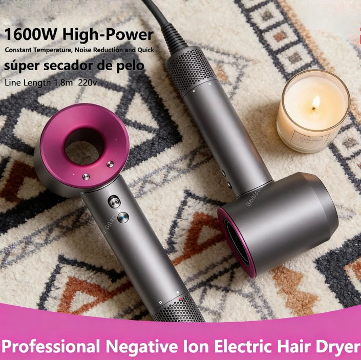 2026 Professional Hair Dryer Fast Dry Ionic Hair Dryer No Hair Flick 1600W High-Speed Blow Dryer for Salon Home Use