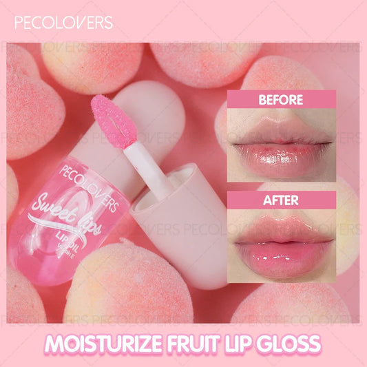 1PC Moisturizing Lip Gloss, High Gloss, Non-sticky, Lightening Lip Lines, Fruity Flavor, Suitable for Autumn and Winter Use
