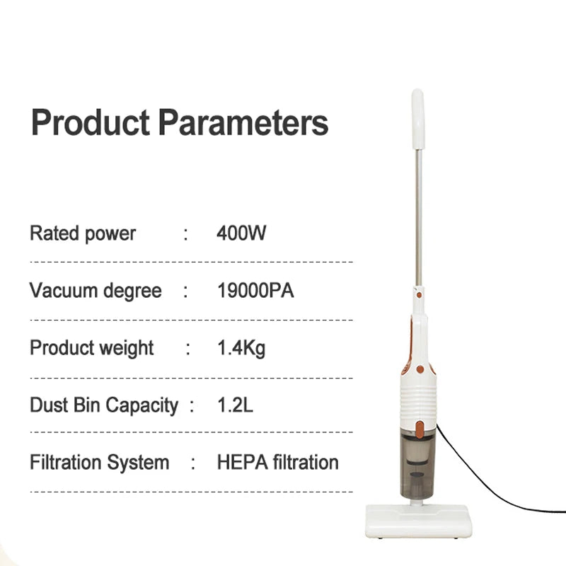 Portable Handheld Household 400W Power 20Kpa High Suction Wired Dry Vacuum Cleaner for Home Vacuum Cleane
