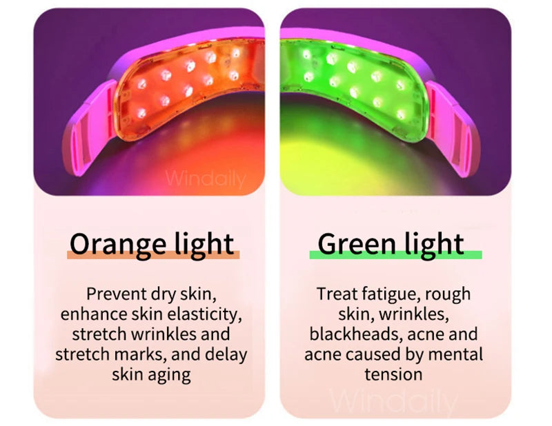 Facial Lifting Device LED Photon Therapy Facial Slimming Vibration Massager Double Chin V Face Shaped Cheek Lift  Belt Machine