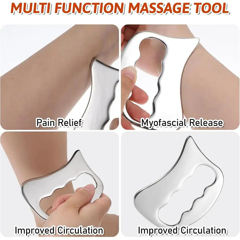 Gua Sha Tool Stainless Steel Muscle Full Body Skin Massage Tool Soft Tissue Myofascial Scraper Stuff Lymphatic Drainage Massager
