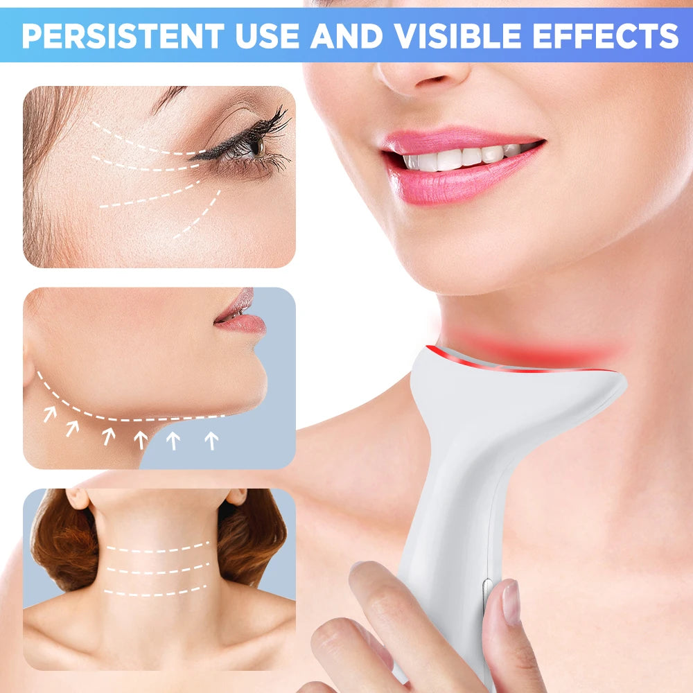 Microcurrent Neck Beauty Device  3 Massage Modes Face Lifting Firming Massage Neck Beauty Instrument Tighten Skin Care Tool
