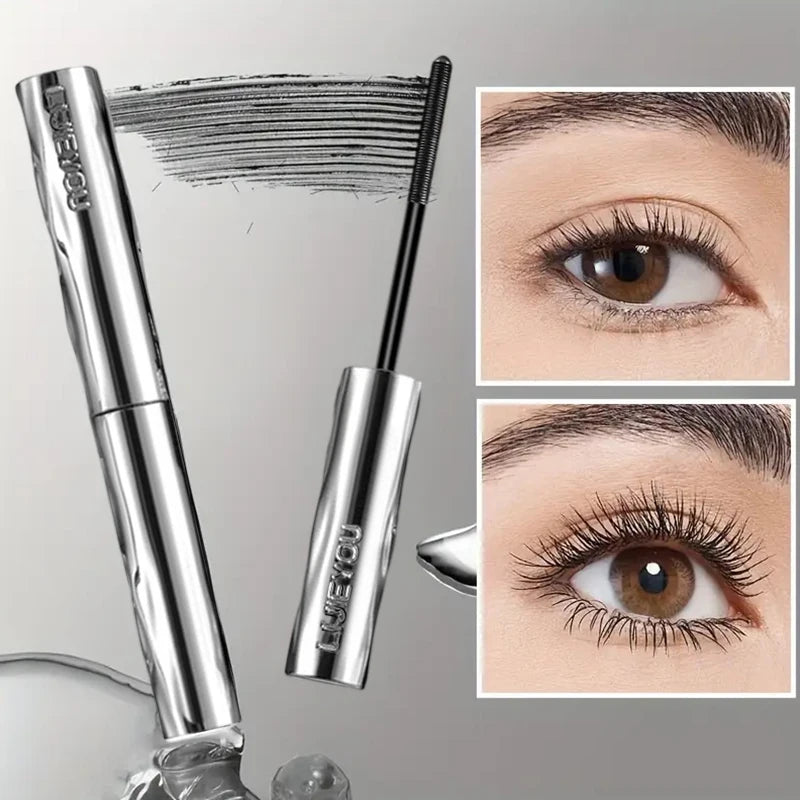 Steel tube mascara waterproof and sweat-proof formula thickens and lengthens the curl, lasting natural full effect, party makeup