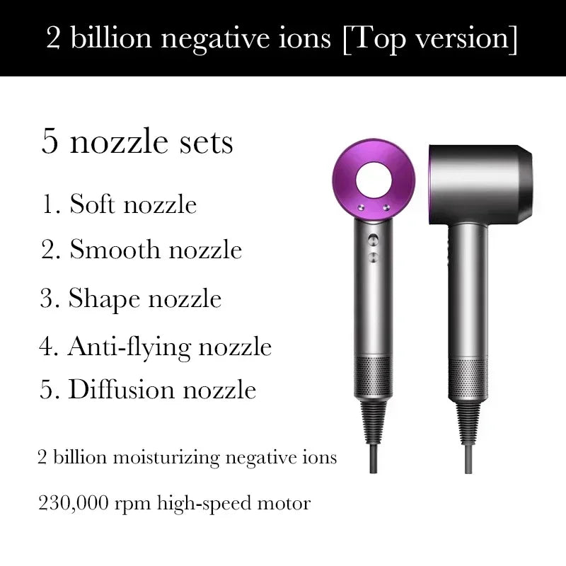2026 Professional Hair Dryer Fast Dry Ionic Hair Dryer No Hair Flick 1600W High-Speed Blow Dryer for Salon Home Use