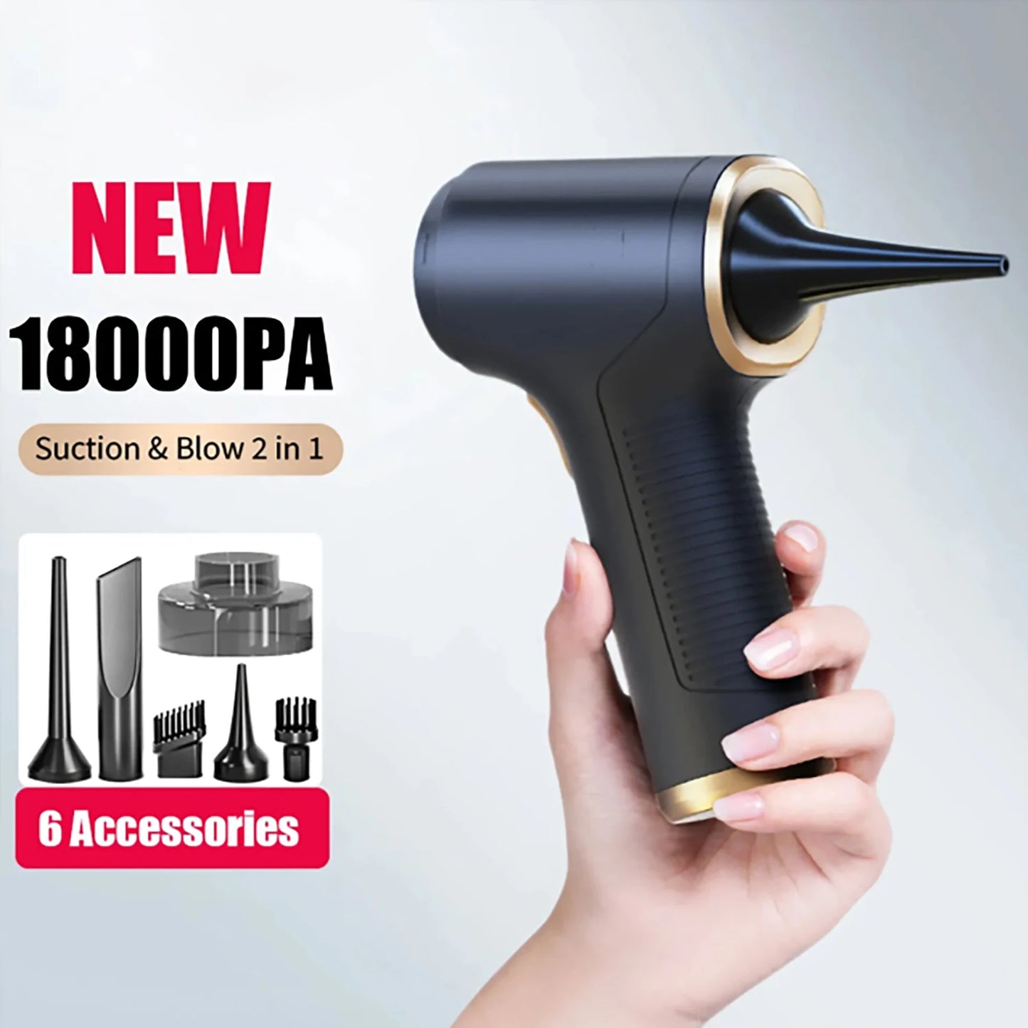 18000PA Car Vacuum Cleaner Mini Portable Duster Handheld Cleaning Machine Home Appliance Powerful Wireless Vacuum Cleaner
