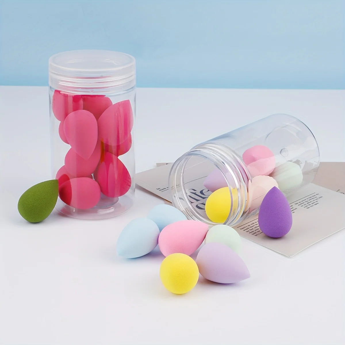 12pcs Mini Makeup Sponges - Soft, Latex-Free Beauty Blenders for Flawless Foundation Application, Wet & Dry Use, Alcohol-Free