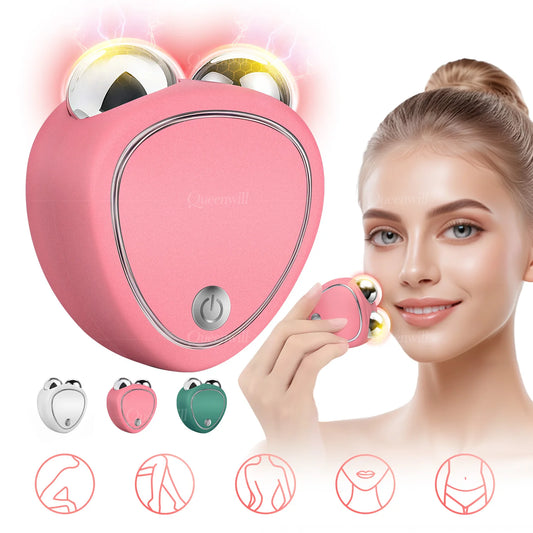 Face Lifting Devices Microcurrent Facial Massager EMS Slimming Face Tool Sonic Vibration Roller Charging Beauty Tightening