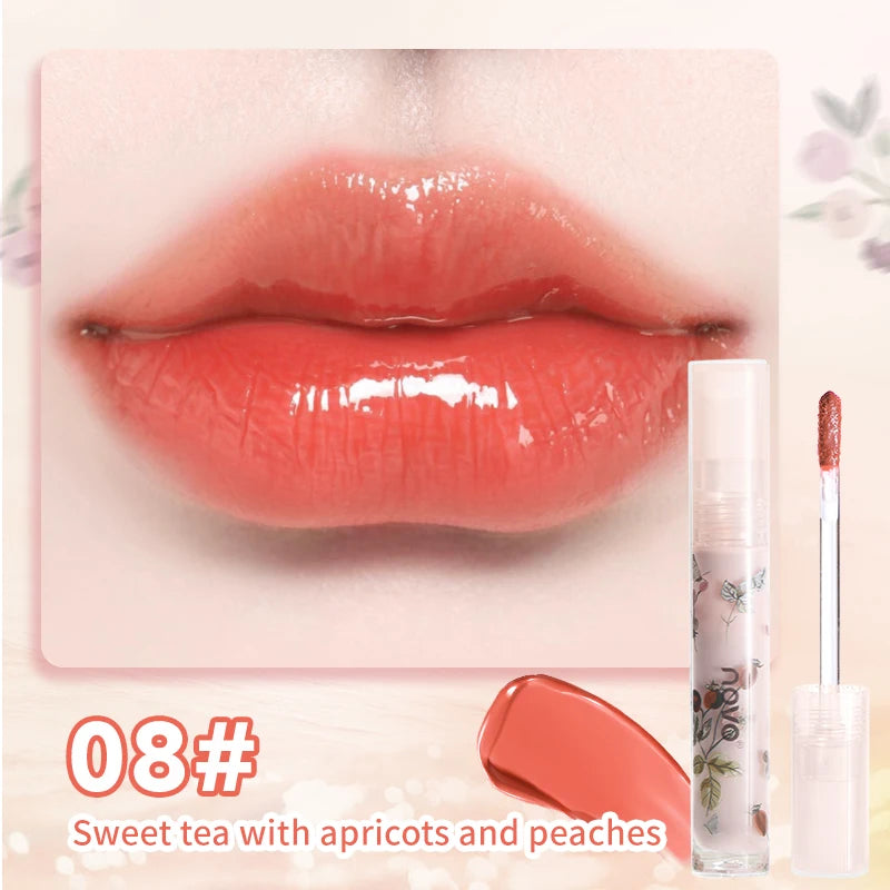Long-Lasting Moisturizing Lip Gloss,Glossy Finish,Non-Sticky,Not Easy To Fade,Nourishing Tinted Lip Oil With Shea Butter