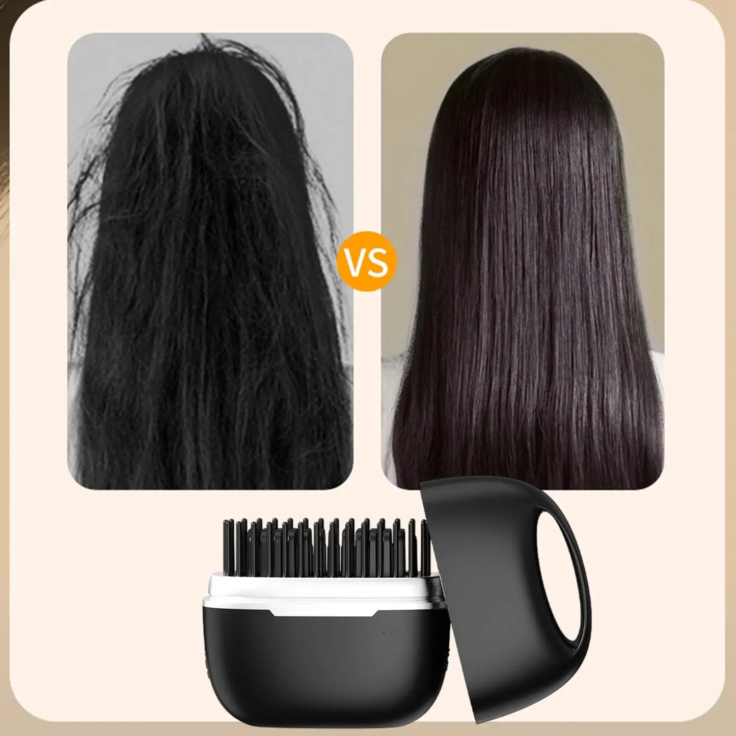 Small Hair Straightener Comb Straighteners Hair Styling Tool Less Frizz Smoother Straightening Brush Straighten Hair Brush