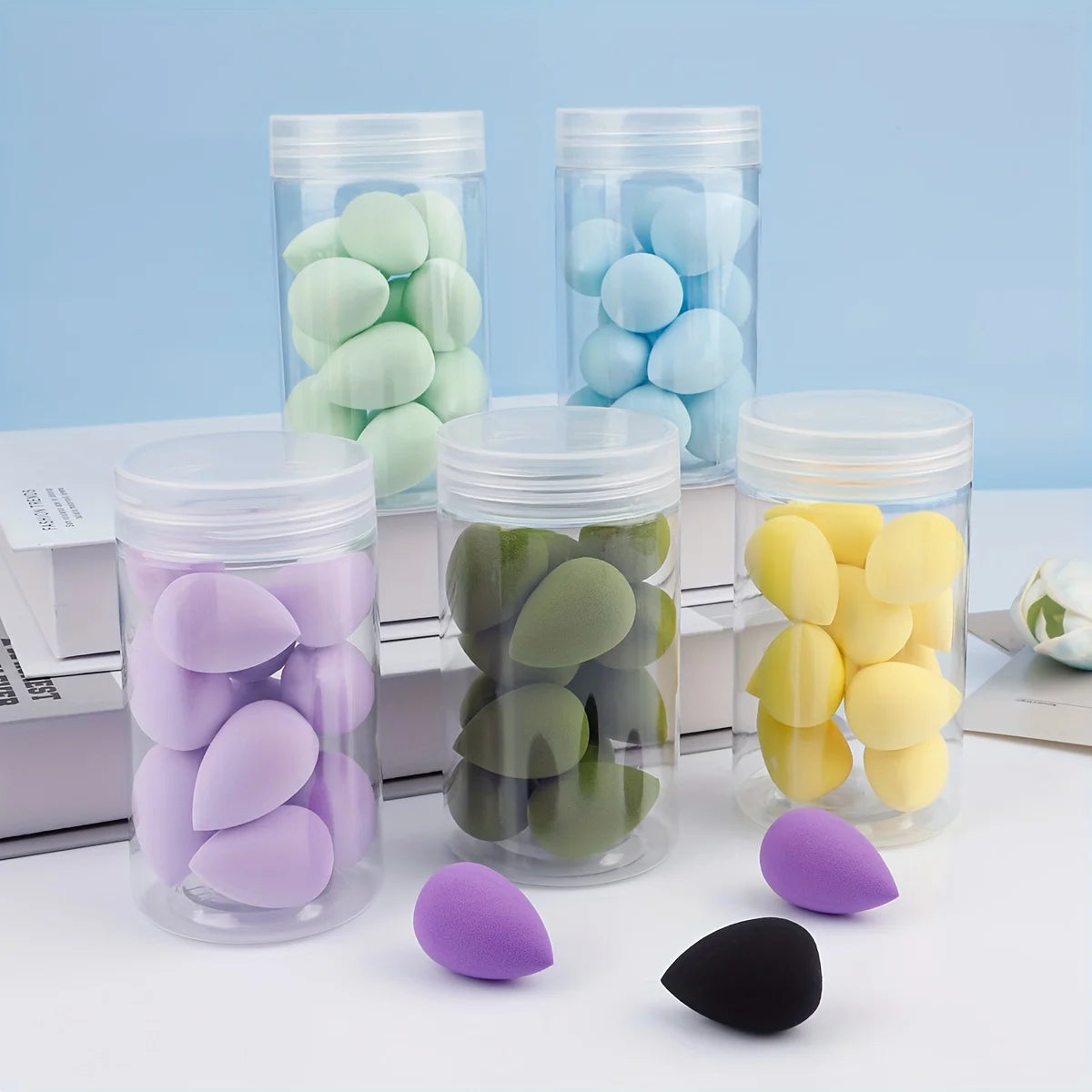 12pcs Mini Makeup Sponges - Soft, Latex-Free Beauty Blenders for Flawless Foundation Application, Wet & Dry Use, Alcohol-Free