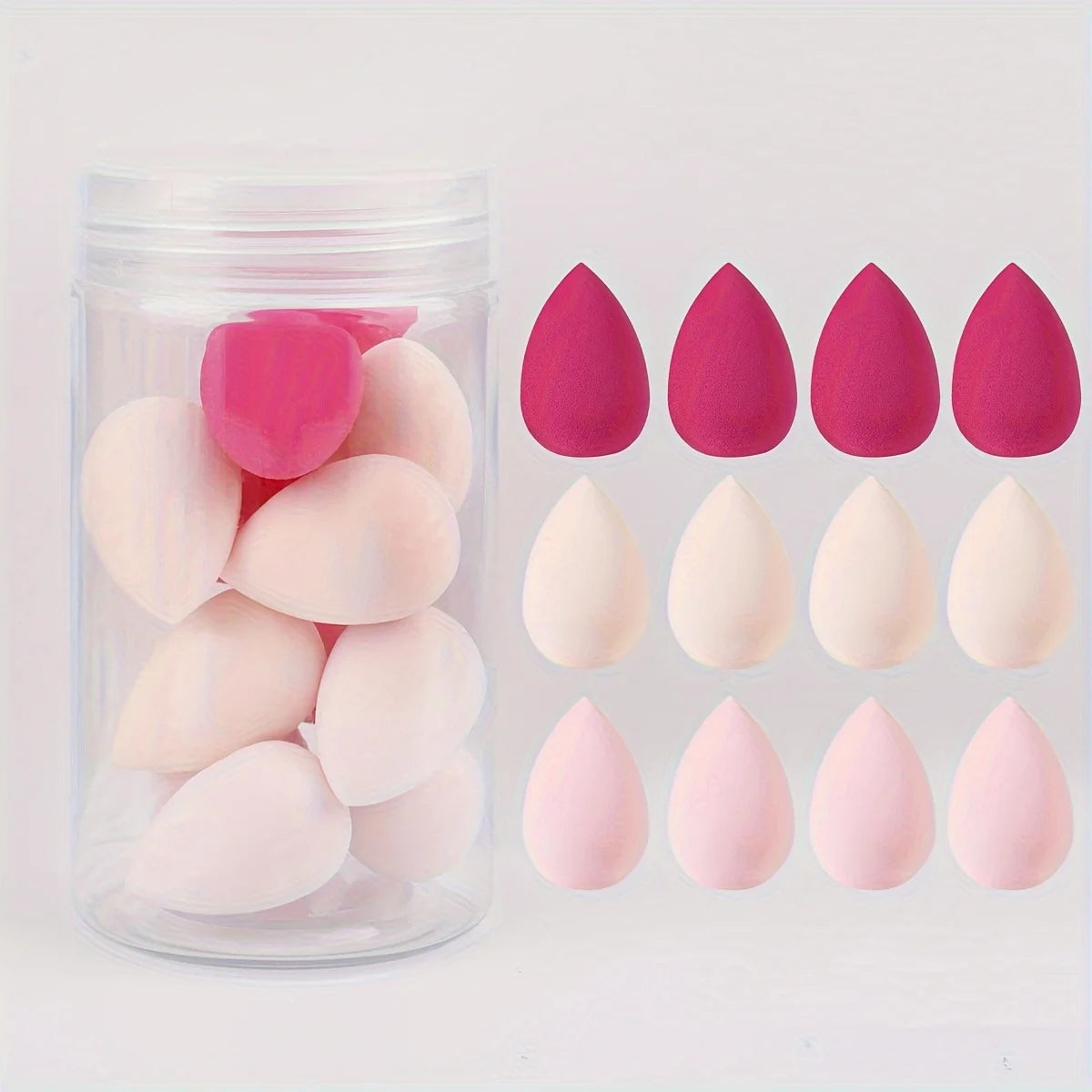 12pcs Mini Makeup Sponges - Soft, Latex-Free Beauty Blenders for Flawless Foundation Application, Wet & Dry Use, Alcohol-Free