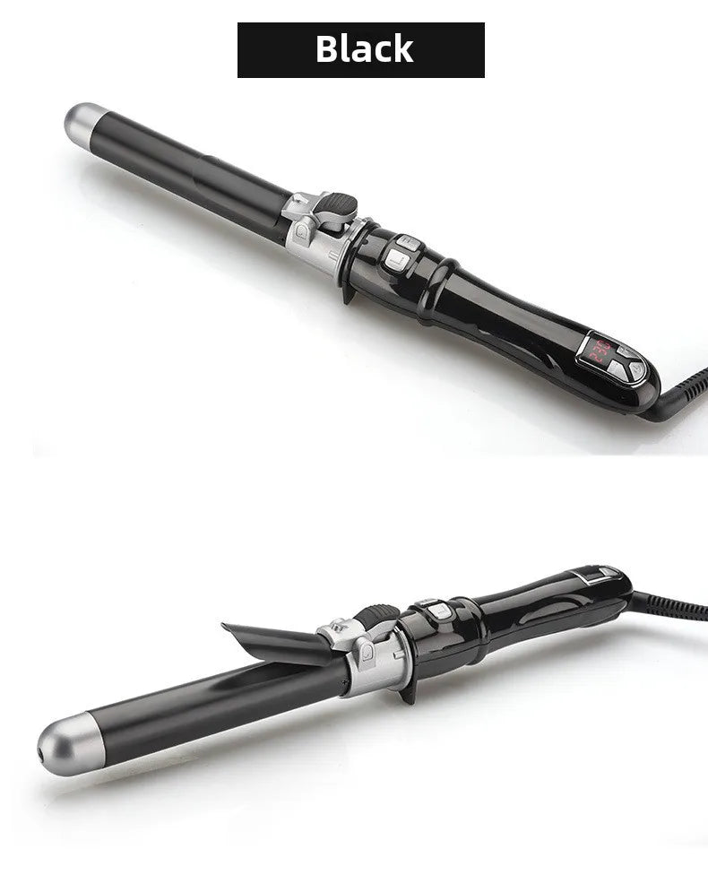 Automatic Hair Curler 1.1inches Rotating Curling Iron with LED Display Fast Heating Curling Wand Hair Curler for Home&Travel Use