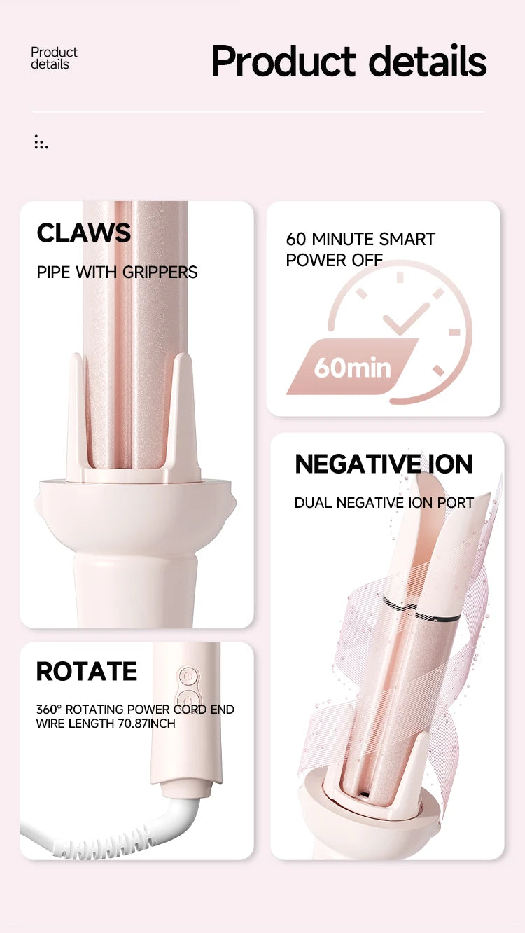 Automatic Hair Curler 32mm Auto Rotating Ceramic Hair Roller Professional Curling Iron Stick 40mm Curling Wand Hair Waver gift