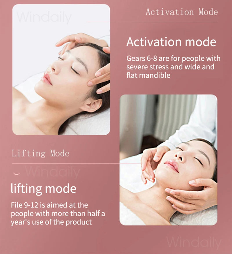 Facial Lifting Device LED Photon Therapy Facial Slimming Vibration Massager Double Chin V Face Shaped Cheek Lift  Belt Machine
