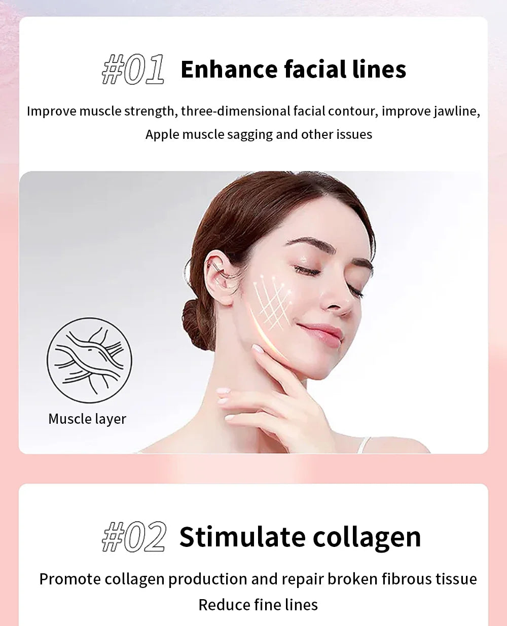 Micro Current Face Beauty Instrument Mini Portable Face Slimming Massager EMS Delicate Contour Lifting Firm Skin Beauty Device