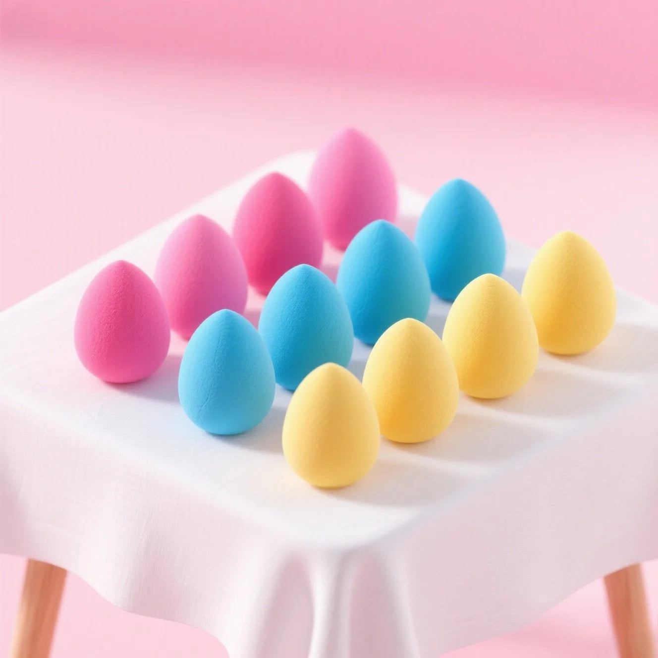 25PCS Professional Makeup Sponges - No Clumping, Saves Foundation! Blending Beauty Sponge for Flawless Liquid/Powder Makeup