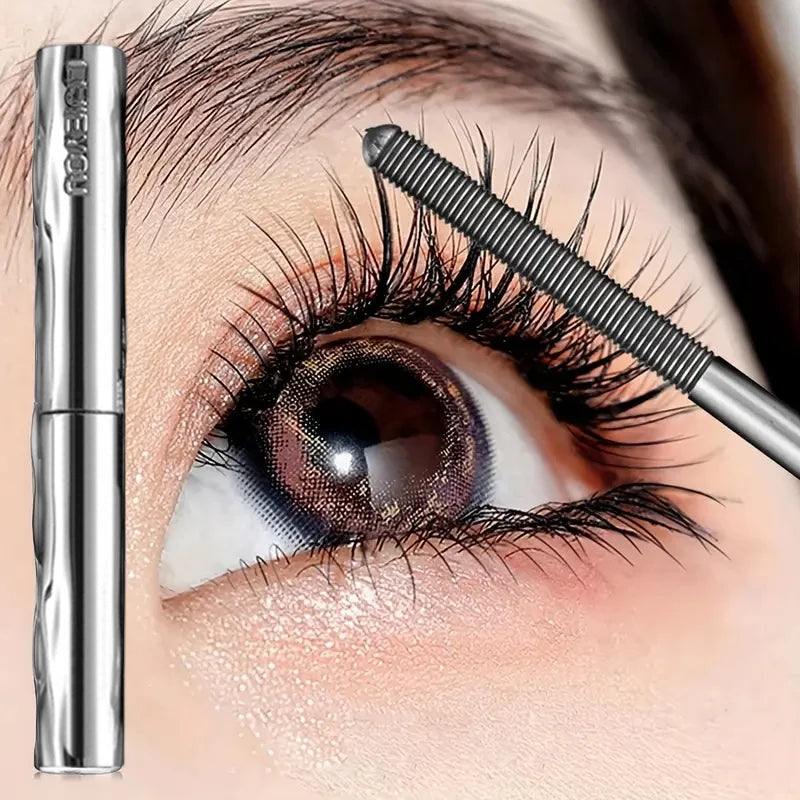 Steel tube mascara waterproof and sweat-proof formula thickens and lengthens the curl, lasting natural full effect, party makeup