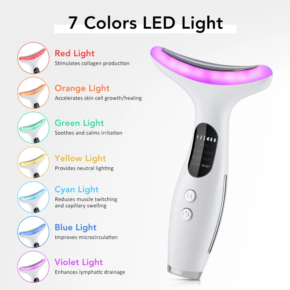 Microcurrent Neck Beauty Device  3 Massage Modes Face Lifting Firming Massage Neck Beauty Instrument Tighten Skin Care Tool