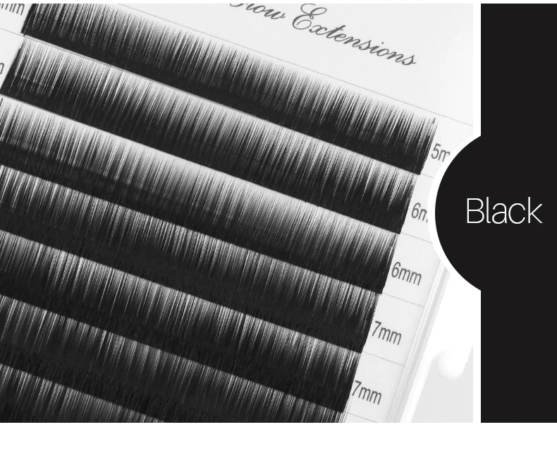 SONG LASHES  High Quality Straight Curvate Extensions False Eyebrow 12Lines Brown Color Eyebrow Extension