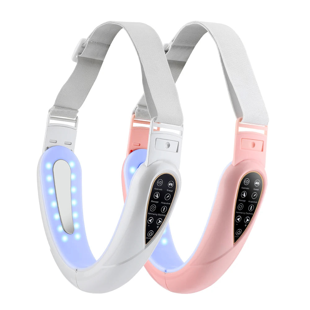 EMS microcurrent Face Lifting Device Red Light Skin Rejuvenation V Face Massager Double Chin Lift Up Facial Beauty Instrument