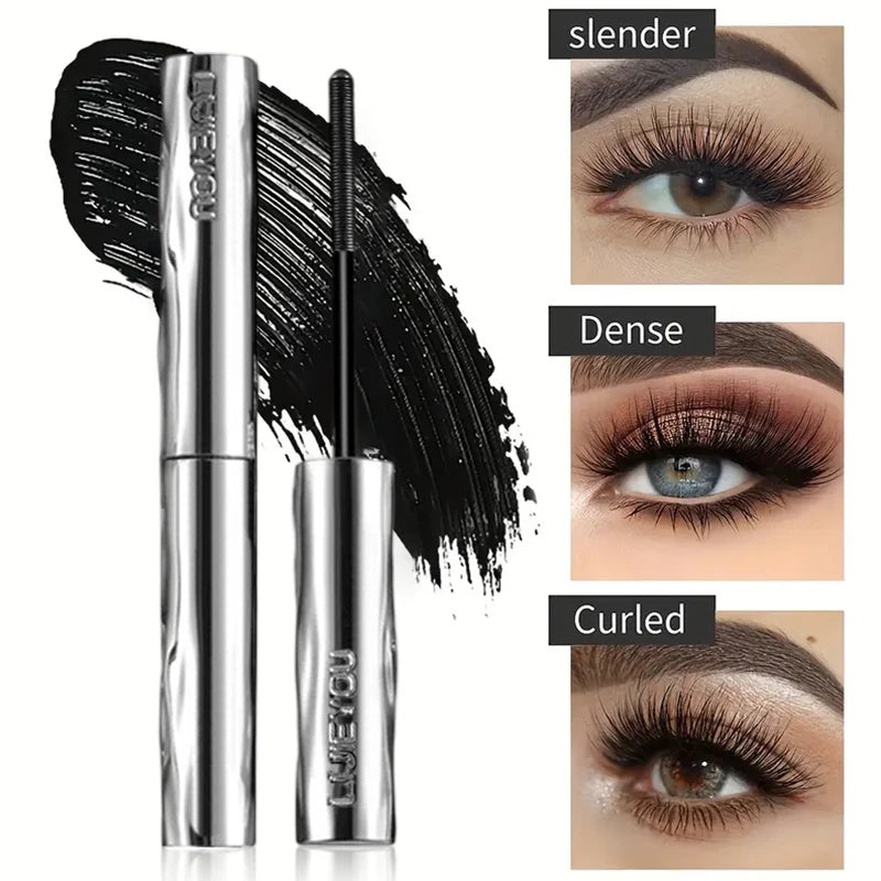 Steel tube mascara waterproof and sweat-proof formula thickens and lengthens the curl, lasting natural full effect, party makeup