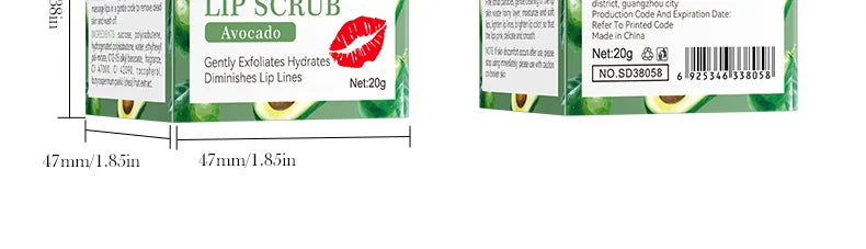 SADOER Fruit Series Strawberry Lip Scrub Dead Skin Moisturizes Brightening Lip Color, Makes Lips Pink