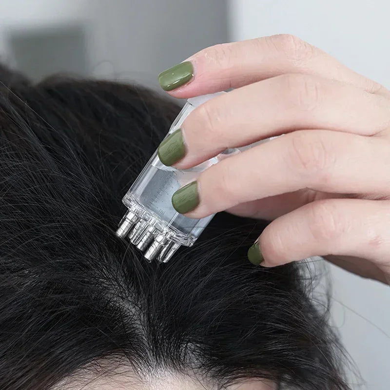Scalp Liquid Serum Oil Applicator Comb for Hair Scalp Treatment Essential Oil Liquid Guiding Massager Comb Hair Growth Garrafa
