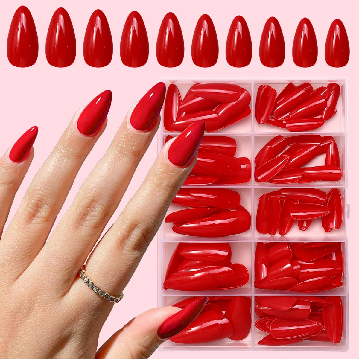 120Pcs/box Matte Pink French Press On Nails Acrylic Long Square Fake Nails Tips Full Cover Women Extension Wearable False Nails-