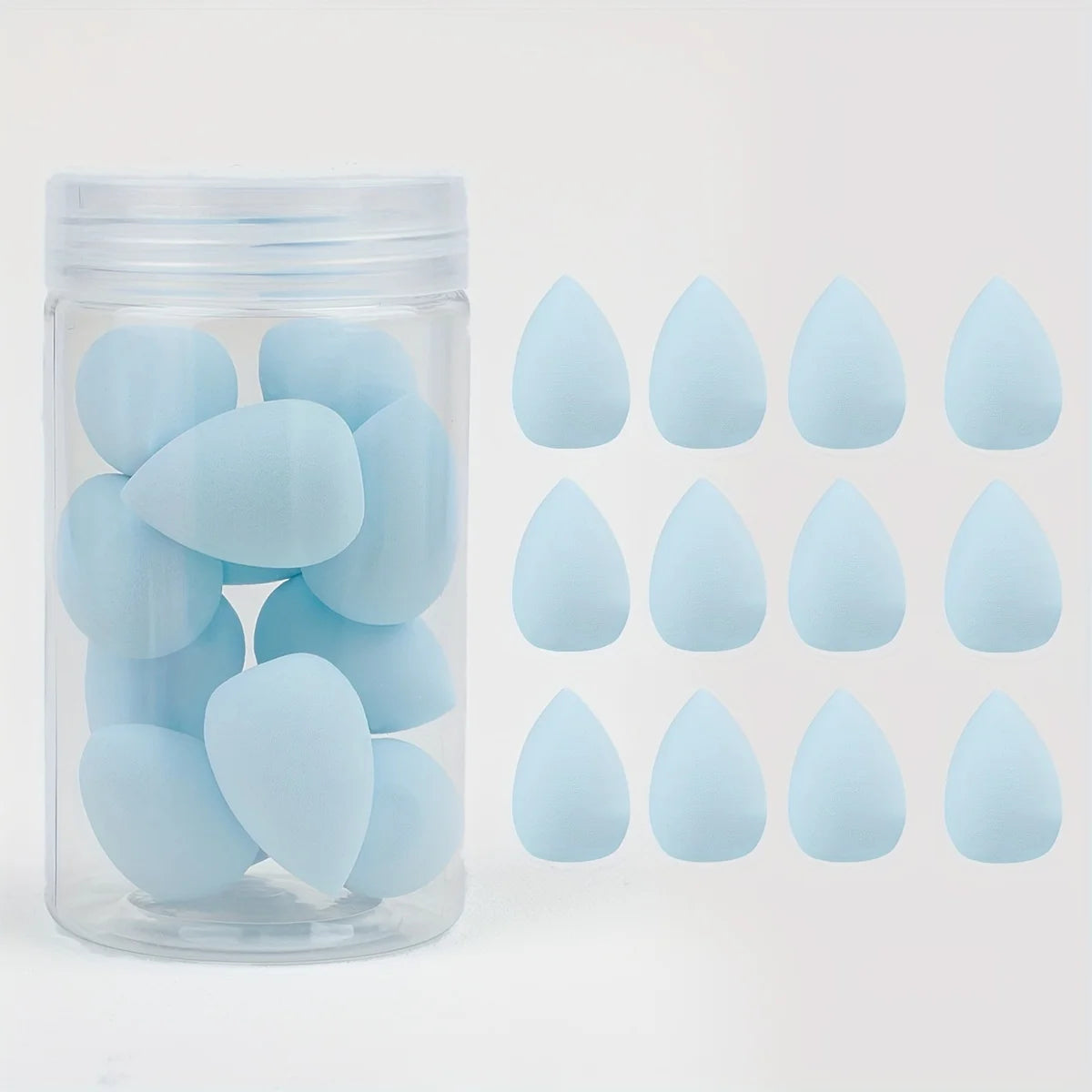 12pcs Mini Makeup Sponges - Soft, Latex-Free Beauty Blenders for Flawless Foundation Application, Wet & Dry Use, Alcohol-Free